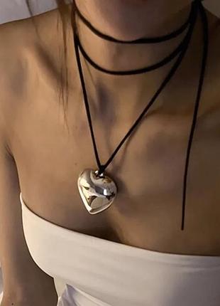 Чокер на шею с большии сердцем