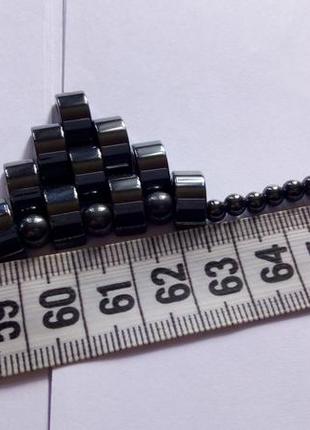 Бусы, натуральный гематит. винтаж