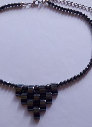 Бусы, натуральный гематит. винтаж