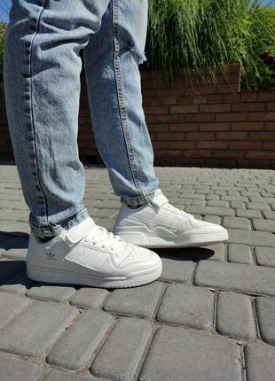 Женские кроссовки adidas forum low white9 фото