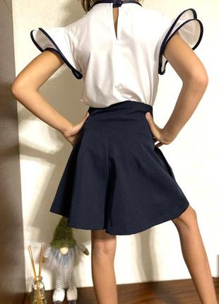Підліткові шорти спідниця по коліно модні шорти спідниця з кишенями5 фото