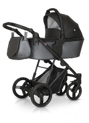 Коляска 3 в 1 verdi dynamic eco dark grey black графіт