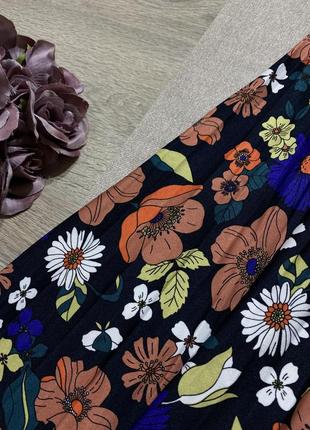 Шикарная юбка плиссе в цветочный принт.4 фото