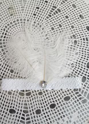 Головной убор перо в стиле чикаго, гетсби, мулен дру, 20-х годов