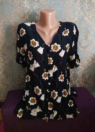 Красивая женская блуза вискоза р.44/46 блузка блузочка1 фото