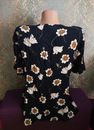 Красивая женская блуза вискоза р.44/46 блузка блузочка3 фото