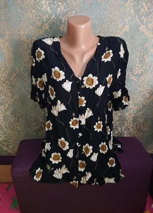 Красивая женская блуза вискоза р.44/46 блузка блузочка4 фото