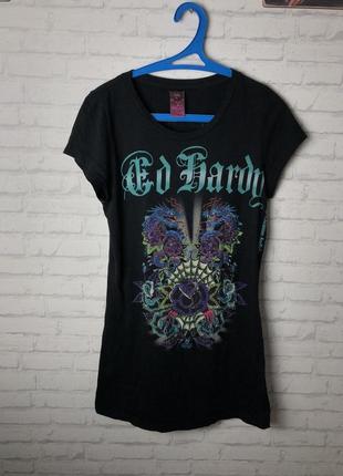 Оригинальная, женская футболка ed hardy