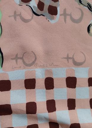 Редкий шёлковый дизайнерский 🔹подписной платок, каре en soie оригинал автор ines boesch( как hermes) 62 см на 64 см4 фото