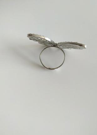 Уценка: кольцо бабочка большой стразы камней кольцо кольца под серебро7 фото