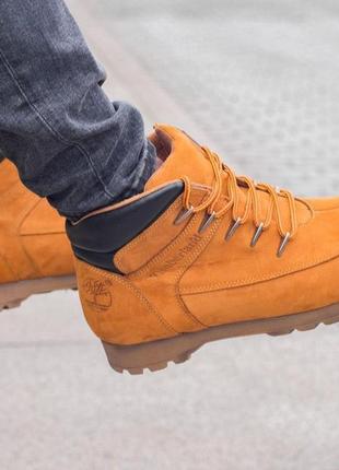 Ботинки мужские нубук timberland - рижий2 фото