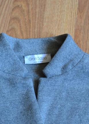 Gran sasso роскошный вязаный жакет пиджак 100% лана шерсть италия7 фото