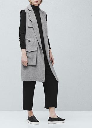 Пальто без рукавов mango (шерсть)
