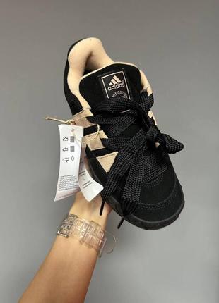 Крутезні кросівки adidas adimatic black peach premium чорні з персиковим8 фото