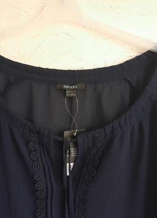 Удлиненная шифоновая блуза/туника с вышивкой мега-батал (наш 58/60) 💣3 фото