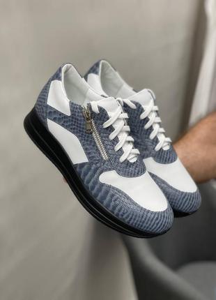 Екслюзивні кросівки з натуральної італійської шкіри та замші жіночі