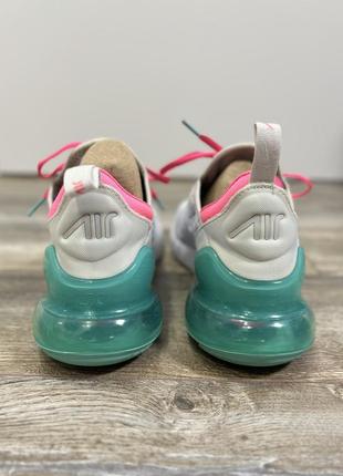 Уникальные кроссовки nike air max 270 платиново-розово-белые2 фото