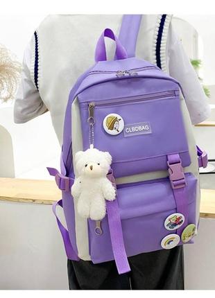 Детский школьный рюкзак набор 4 в 1 для девочки6 фото