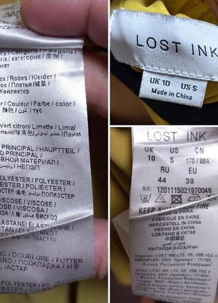 Платье лайм ярусы на черных бретелях lost ink. zara cos6 фото