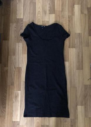 Черное платье футляр h&m basic3 фото