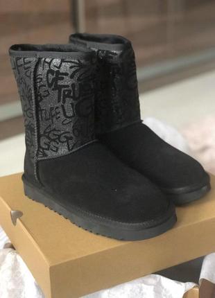 Розпродаж жіночих високих угг ❄️ Высокие женские сапоги sneakers ugg sparkle graffiti