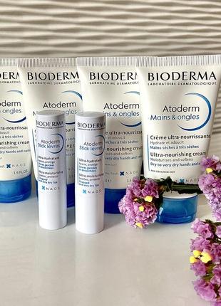 Крем для рук/ бальзам для губ bioderma