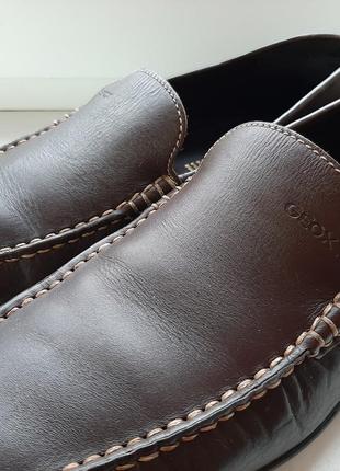Стильные фирменные кожаные лоферы geox.3 фото