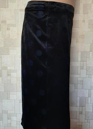 Стильная велюровая юбка-карандаш в горох soft rebels.6 фото