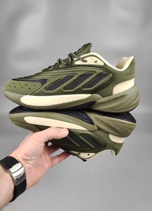 Мужские кроссовки adidas ozelia khaki black10 фото