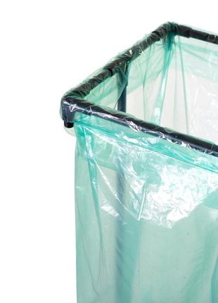Портативний тримач сміттєвих пакетів treho 120 - стійка для сміттєвих мішків, відкритий контейнер2 фото