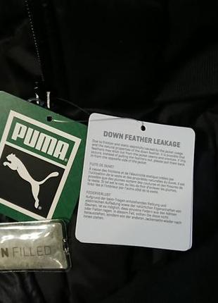 Брендова куртка натуральний пуховик puma, оригінал,нова з бірками, розмір l.8 фото