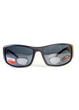 Окуляри біфокальні поляризаційні bluwater bifocal-1 (+2.5) polarized (gray) (чорна біфокальна лінза з діоптріями)2 фото