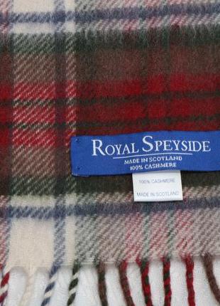Кашемировый шарф в клетку от люксового бренда  royal speyside (25см x 180см)7 фото