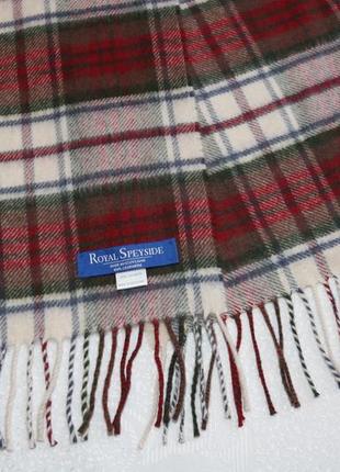 Кашемировый шарф в клетку от люксового бренда  royal speyside (25см x 180см)5 фото