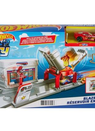 Hot wheels трек dine &amp; dash playset, blaze blast, ghost garage, turbo5 фото