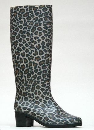 Жіночі гумові чоботи stella (леопард)1 фото