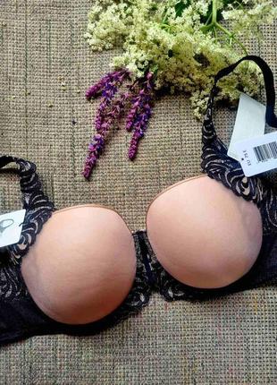 Бюстгальтер triump natural embrace черно бежевый 80е, 90d
