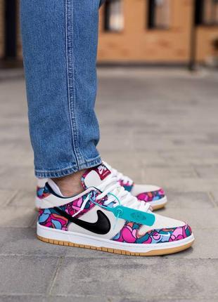 Чоловічі кросівки nike dunk low sb x parra abstract art