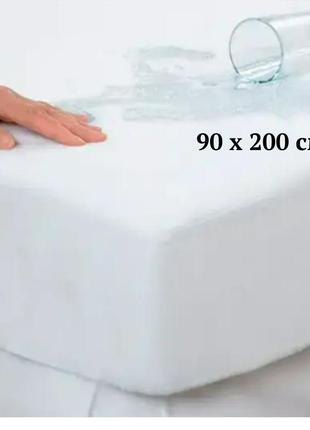 Наматрасник непромокаемый 90х200 с бортами на кровать, наматрасник 90*200 водонепроницаемые махра