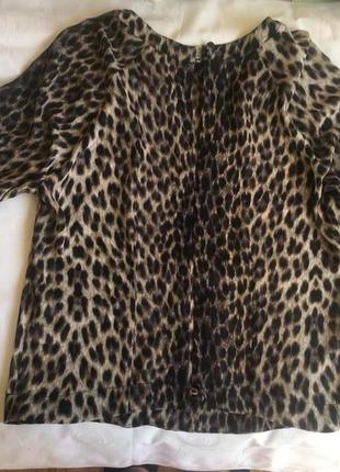 Легка шифонова , блуза-болеро леопард
