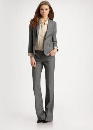 Шерстяной брючный костюм пиджак брюки и блузка топ, натуральная шерсть шёлк, шелк,1 фото