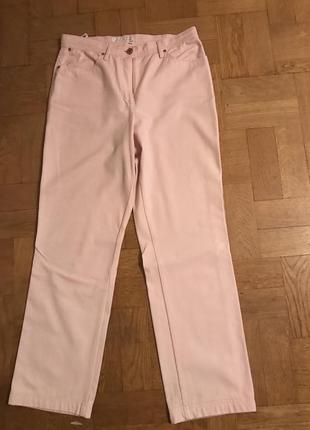 Бледно- розовые качественные джинсы высокой посадки германия auangarde p.40