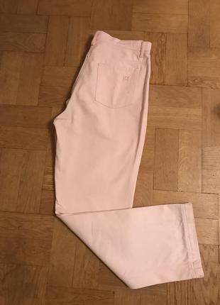 Бледно- розовые качественные джинсы высокой посадки германия auangarde p.404 фото