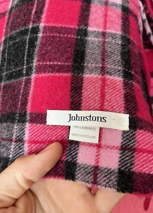 Вовняний шарф johnstons з бахромою по бокам