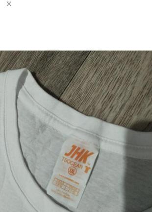 Мужская белая футболка / jhk / коттоновая футболка / поло / мужская одежда /2 фото