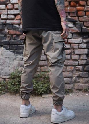 Мужские стильные брюки с карманами на манжете, мужественные спортивные штаны с карманами на манжете3 фото