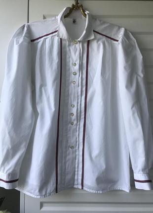 100% хлопок. белая рубашка женская австрая винтаж традиционная вышиванка4 фото