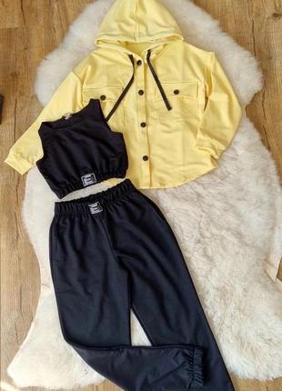 Спортивний костюм трійка для дівчаток