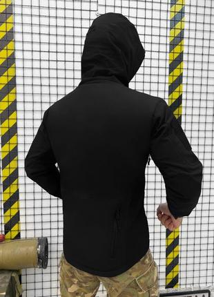 🔴 якісна демісезонна тактична куртка софтшел softshell чорна черная чорний мужская тактическая silver knight3 фото