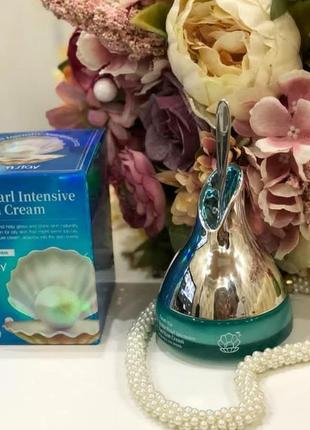 Крем  с экстрактом жемчуга и бриллиантовой пудрой farm stay white pearl intensive nutrition cream4 фото